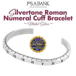 Silvertone Roman Numeral Cuff Bracelet HOST PICK - Best In Men’s